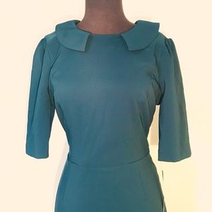 NWT Maggy London Teal Dress w/ Collar